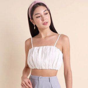 Neonemello White Crop Top
